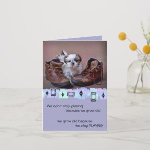 Shih Tzu Puppy Birthday Greetings Card