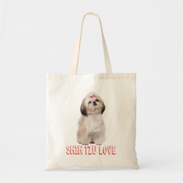 Shih Tzu Puppy Dog Love  Reusable Tote