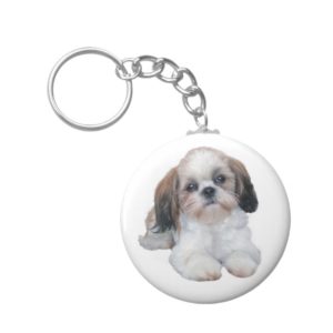 Shih Tzu Puppy Keychain