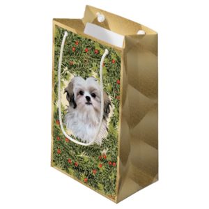 Shih Tzu Wreath Small Gift Bag