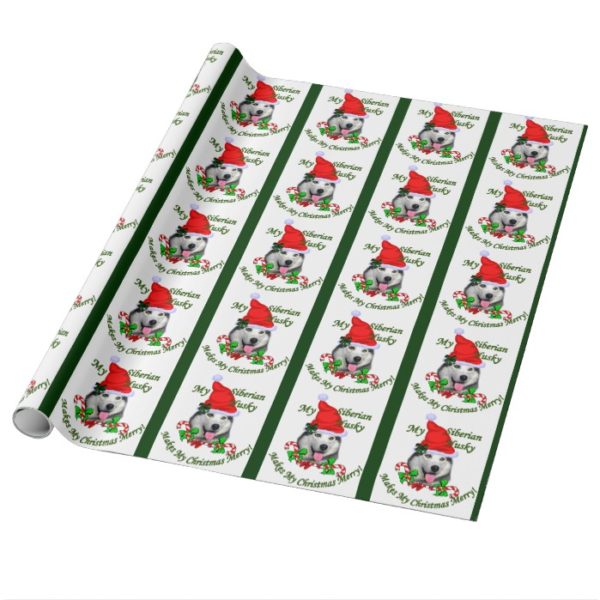 Siberian Husky Christmas Wrapping Paper