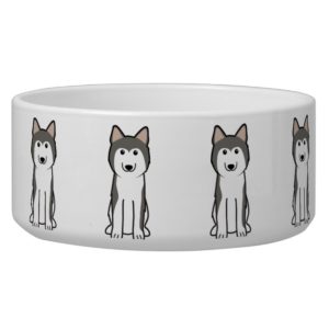Siberian Husky Dog Cartoon Bowl