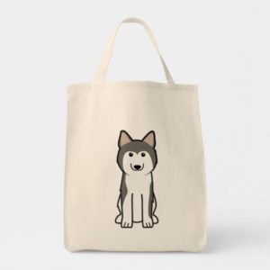 Siberian Husky Dog Cartoon Tote Bag