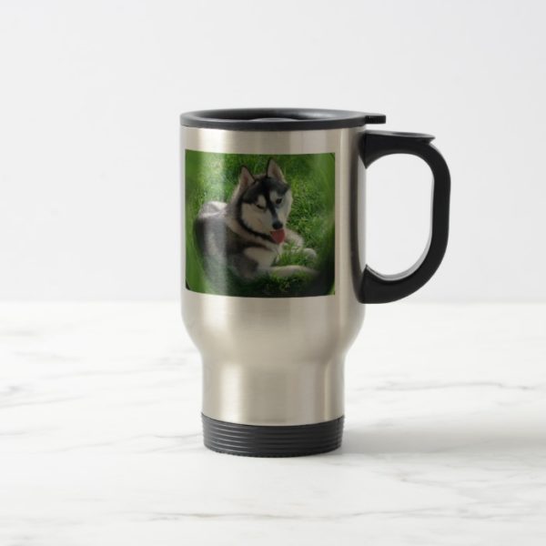 Siberian Husky Dog Stainless Travel Mug