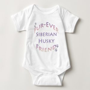 Siberian Husky Furever Friend Baby Bodysuit