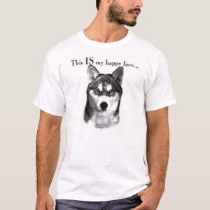 Siberian Husky Happy Face T-Shirt
