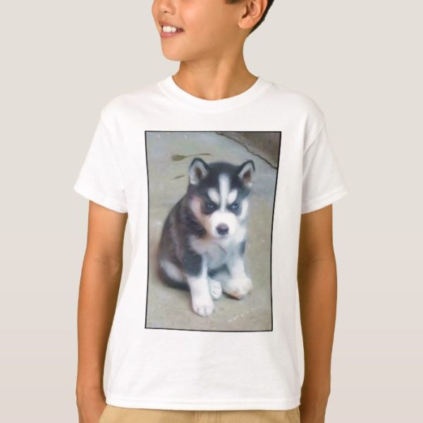 Siberian Husky puppy art T-Shirt