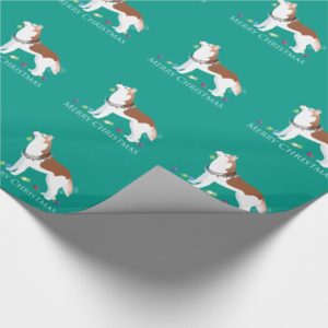 Siberian Husky - Red - Merry Christmas Design Wrapping Paper