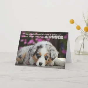 Sky Blue Aussies DIAMONDS Card