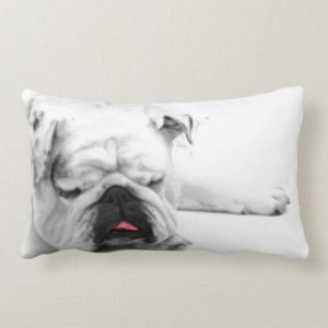 Sleeping English Bulldog Pillow