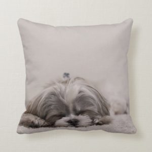 Sleeping Shih tzu Pillow, Sleeping Dog Throw Pillow