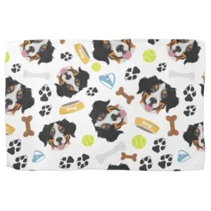 Smiling Dog Bernese Mountain Dog Hand Towel