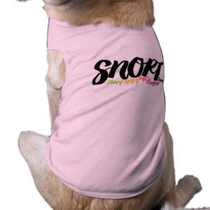 SNORT pink doggy tee