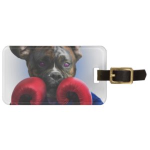 Staffy Dog Boxer Fun Animal Luggage Tag