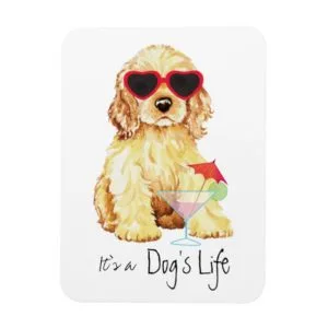 Summer Cocker Spaniel Magnet
