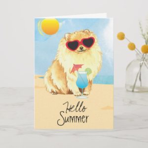 Summer Pomeranian Card