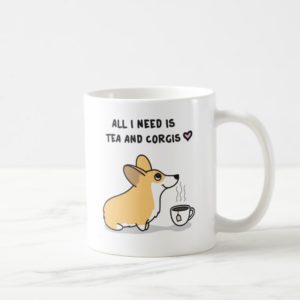 Tea & Corgis [red white] Coffee Mug