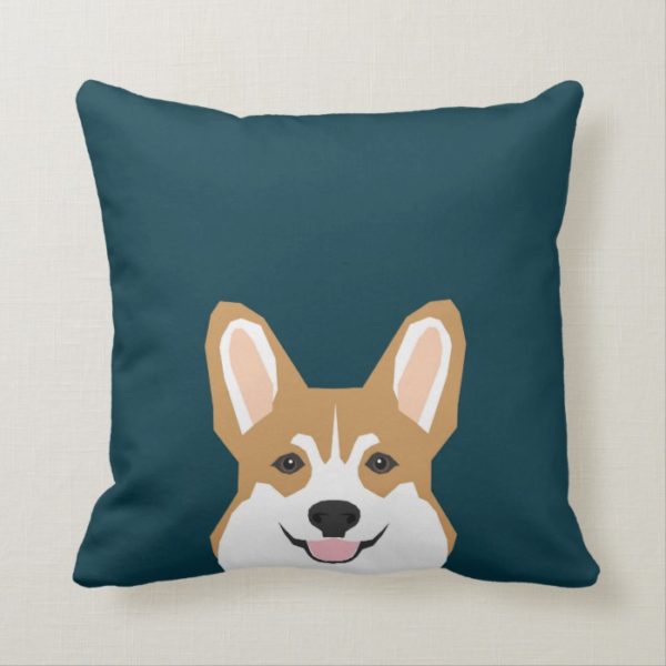 Teagan - Pembroke Welsh Corgi Dog Throw Pillow