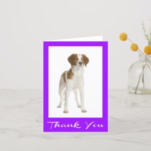 Thank You  Brittany Spaniel Puppy Dog Card