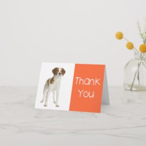 Thank You  Brittany Spaniel Puppy Dog Card