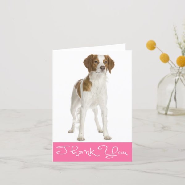 Thank You Brittany Spaniel Puppy Dog Note Card