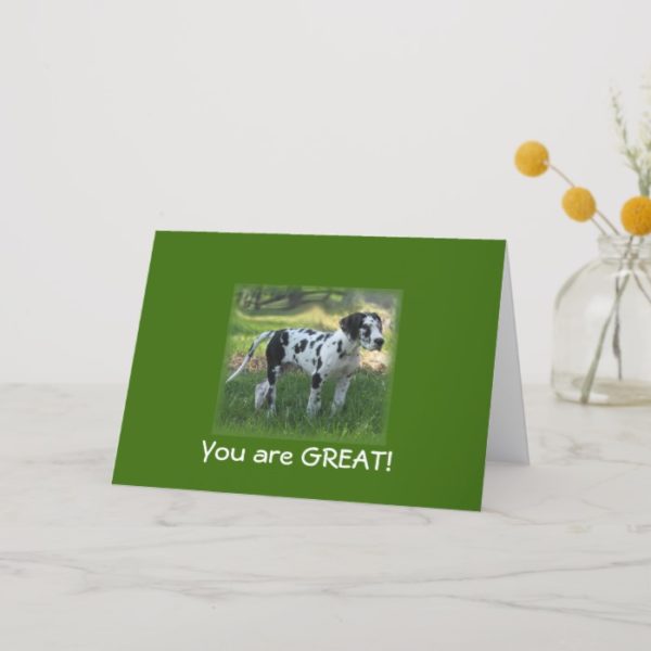 Thank you card with Great Dane