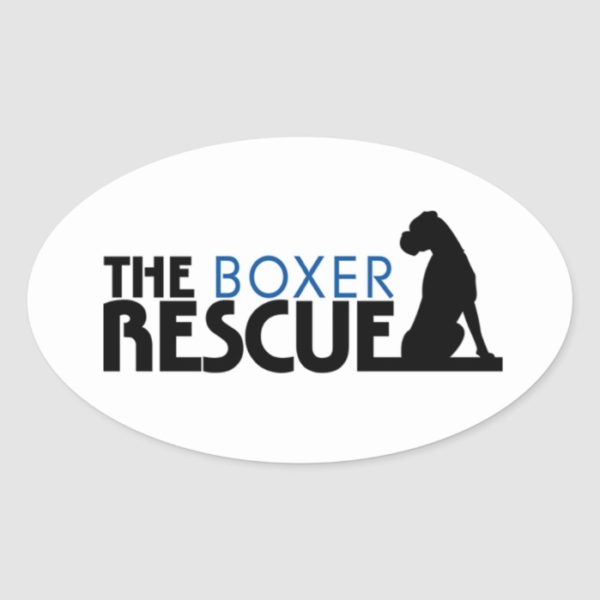 The Boxer Rescue Sticker (Oval)
