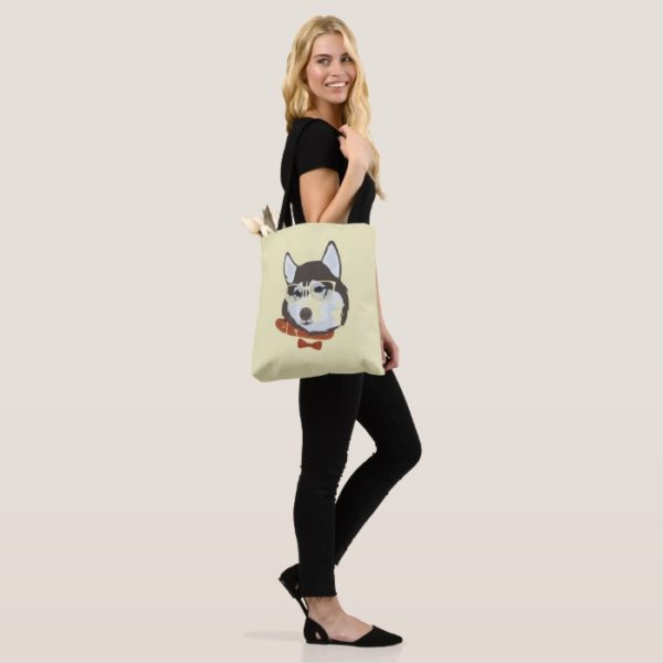 The Cool Siberian Husky Dog Tote Bag