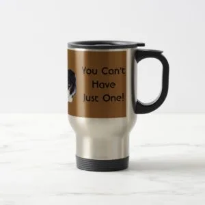 Three Australian shepherds travel mug