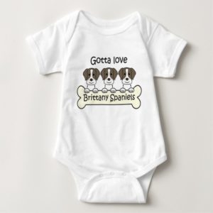 Three Brittany Spaniels Baby Bodysuit