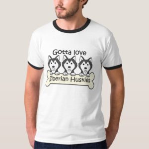 Three Siberian Huskies T-Shirt
