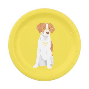 Tito The Brittany Dog for Dog Lovers Paper Plate