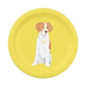 Tito The Brittany Dog for Dog Lovers Paper Plate