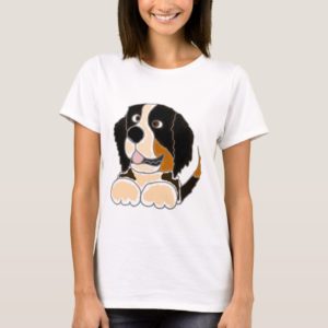 TU- Funny Bernese Mountain Dog Original Art T-Shirt