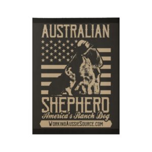 USA Aussie wood poster