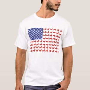 USA Dachshund American Flag T-Shirt