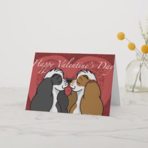 Valentines Parti Cocker Spaniel Holiday Card
