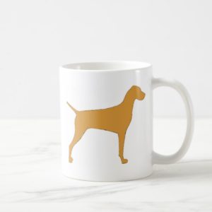 vizsla color silhouette coffee mug