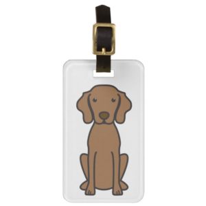 Vizsla Dog Cartoon Luggage Tag