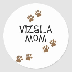 Vizsla Mom Classic Round Sticker