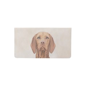 Vizsla Painting - Cute Original Dog Art Checkbook Cover
