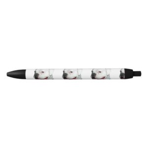 White Boxer dog Black Ink Pen