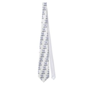 White Havanese Neck Tie