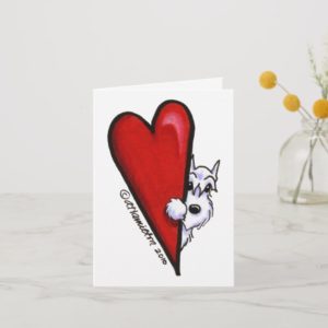 White Schnauzer Love Card