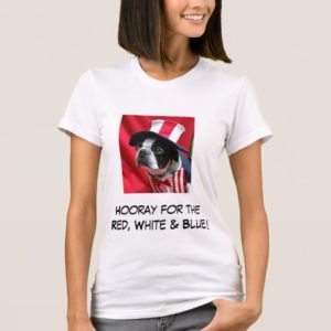 Woman's Hooray for the Red & Blue Boston T-Shirt