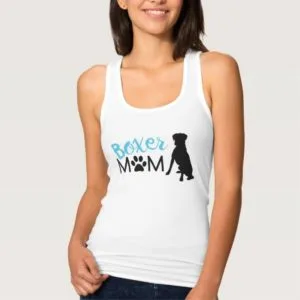 Women's Boxer Mom Racerback Tank