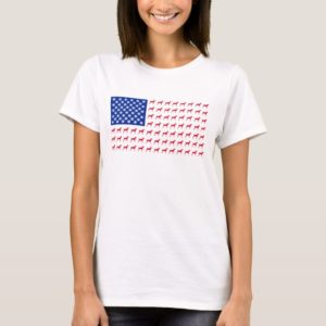 Women's Vizsla American Flag T-Shirt