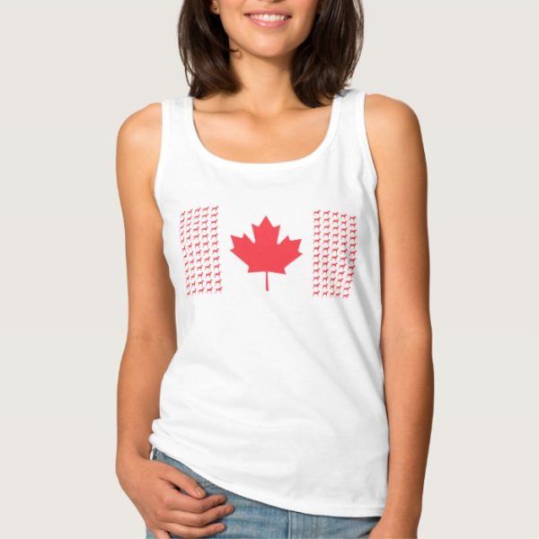 Women's Vizsla Canadian Flag Tank
